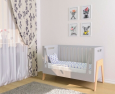 Ліжечко-трансформер IndigoWood Shuttle gray / natural wood